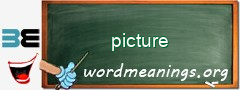 WordMeaning blackboard for picture